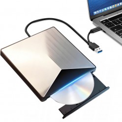 Zewnętrzny Napęd CD/DVD Nagrywarka USB 3.0 USB-C Aluminium