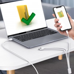 Zestaw Ładowarka i Przewody Xiaomi 120W USB-C MicroUSB Lightning 3,25A