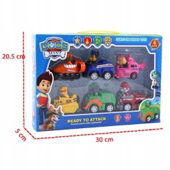 Psi Patrol Figurki z Bajki Paw Patrol 6 Autek Zestaw