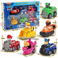 Psi Patrol Figurki z Bajki Paw Patrol 6 Autek Zestaw