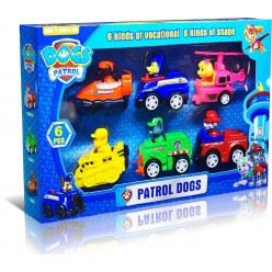 Psi Patrol Figurki z Bajki Paw Patrol 6 Autek Zestaw