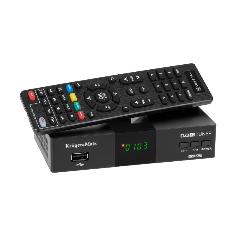 Tuner Dvb-T2  H.265 Hevc Kruger&matz