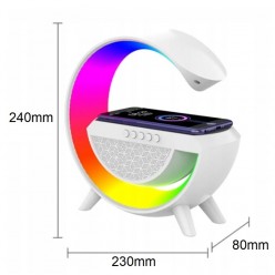 Lampka LED z Funkcja Inteligentna Ładowarka Qi o mocy 15W, Głośnik Bluetooth, Radio FM, AUX