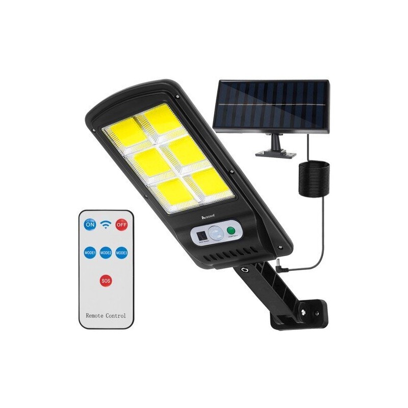 Solarna Lampa z Zewnętrznym Panelem Solarnym LED COB IP65