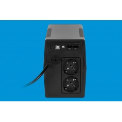 Zasilacz Awaryjny Komputerowy Ups Rebel Model Nanopower Plus 1000 ( Offline, 1000Va / 600W , 230 V , 50Hz , Lcd , Usb , Rj45 )