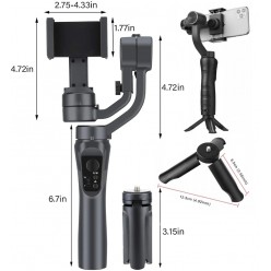 Gimbal 3-Osiowy z Bluetooth Kompatybilny z GoPro + Statyw