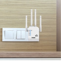 Wzmacniacz sygnału WiFi Repeater 5GHz, 1200 Mb/s, Zwiększa Zasięg