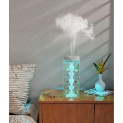 2w1Nocna Lampka i Nawilżacz Glamour Multi LED Świecący Kryształ