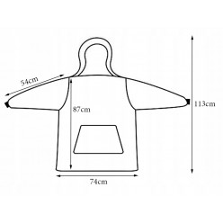 Ciepła Bluza Koc Oversize 2w1 – Gruby Szlafrok