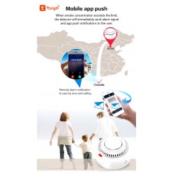 Inteligentny Czujnik Dymu z WiFi Alarm Na Telefon 85 dB