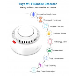 Inteligentny Czujnik Dymu z WiFi Alarm Na Telefon 85 dB