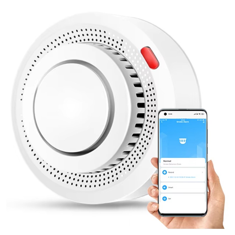 Inteligentny Czujnik Dymu z WiFi Alarm Na Telefon 85 dB