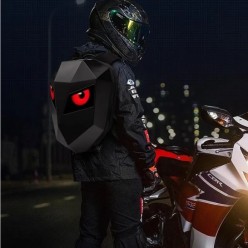 Plecak Na Motocykl z Oczami LED Na Kask Bluetooth Funkcja Stop