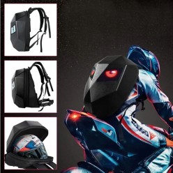 Plecak Na Motocykl z Oczami LED Na Kask Bluetooth Funkcja Stop