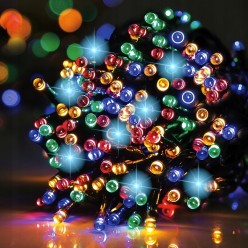 Świąteczne Lampki Choinkowe Multi Kolor 200 LED z Funkcją Flash