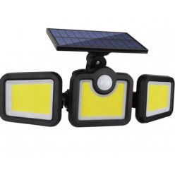 Lampa Solarna Uliczna LED Na Ścianę Zasilanie Solarne - 3 Moduły