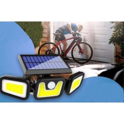 Lampa Solarna Uliczna LED Na Ścianę Zasilanie Solarne - 3 Moduły