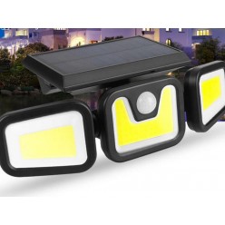 Lampa Solarna Uliczna LED Na Ścianę Zasilanie Solarne - 3 Moduły