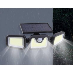 Lampa Solarna Uliczna LED Na Ścianę Zasilanie Solarne - 3 Moduły