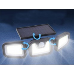 Lampa Solarna Uliczna LED Na Ścianę Zasilanie Solarne - 3 Moduły