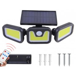 Lampa Solarna Uliczna LED Na Ścianę Zasilanie Solarne - 3 Moduły