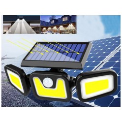 Lampa Solarna Uliczna LED Na Ścianę Zasilanie Solarne - 3 Moduły