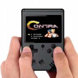 Retro konsola GameBoy Pegasus z grami Mario, Contra, czołgi i 500 innych gier.