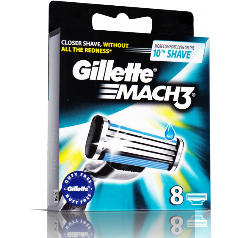 Gillette Mach3 Gilette Wkłady Nożyki Ostrza 8szt